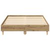 vidaXL Bettgestell ohne Matratze Artisan-Eiche 135x190cm Holzwerkstoff