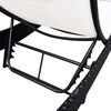 vidaXL Sonnenliege Poly Rattan Schwarz