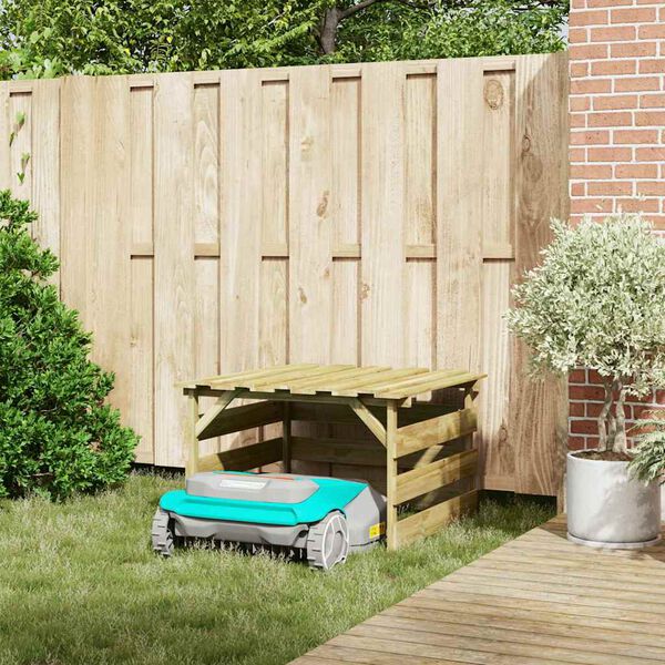 vidaXL Rasenm&auml;her Garage Braun 84 x 80 x 56 cm