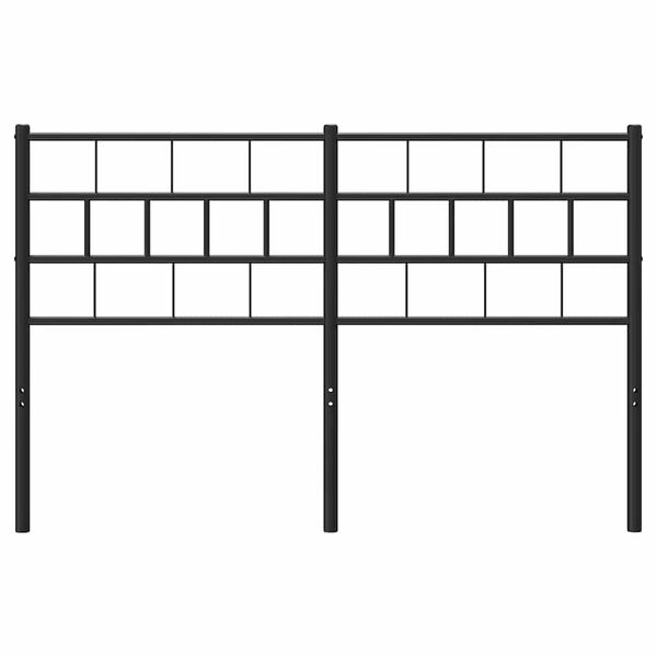 vidaXL Kopfteil Metall Schwarz 150 cm