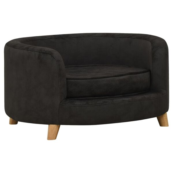 vidaXL Hundesofa Schwarz 69x69x36 cm Pl&uuml;sch