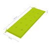 vidaXL Batavia-Gartenbank mit Hellgr&uuml;ner Auflage 150cm Massivholz Teak