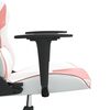 vidaXL Gaming-Stuhl Wei&szlig; und Rosa Kunstleder