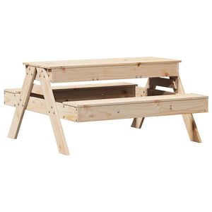 vidaXL Picknicktisch mit Sandkasten f&uuml;r Kinder Massivholz Kiefer
