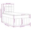 vidaXL Boxspringbett mit Matratze Dunkelbraun 120x190 cm Stoff