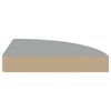 vidaXL Eck-Schweberegal Grau 25x25x3,8 cm MDF