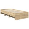 vidaXL Bettrahmen mit Kopfteil Sonoma-Eiche 90 x 200 cm Holzwerkstoff