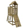vidaXL Spielturm mit Kletterwand Impr&auml;gniertes Kiefernholz