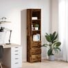vidaXL Highboard Altholz-Optik 37,5x35x180 cm Holzwerkstoff