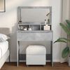 vidaXL Schlafzimmer-Frisiertische Beton Grau 80 x 39,6 x 135 cm