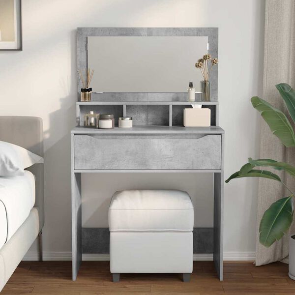 vidaXL Schlafzimmer-Frisiertische Beton Grau 80 x 39,6 x 135 cm