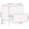 vidaXL Nachttisch Beige 40 x 33 x 46 cm Massivholz Akazie