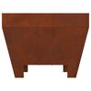 vidaXL Feuerstelle Braun 50 x 50 x 38 cm Wetterfeststahl