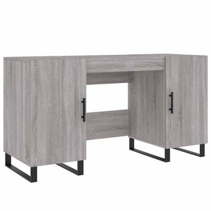 vidaXL Schreibtisch Grau Sonoma 140x50x75 cm Holzwerkstoff