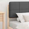 vidaXL Bettgestell mit gepolstertem Kopfteil Dunkelgrau 90 x 200 cm