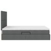 vidaXL Bett mit Stauraum und LED Dunkelgrau 140 x 190 cm Polyester