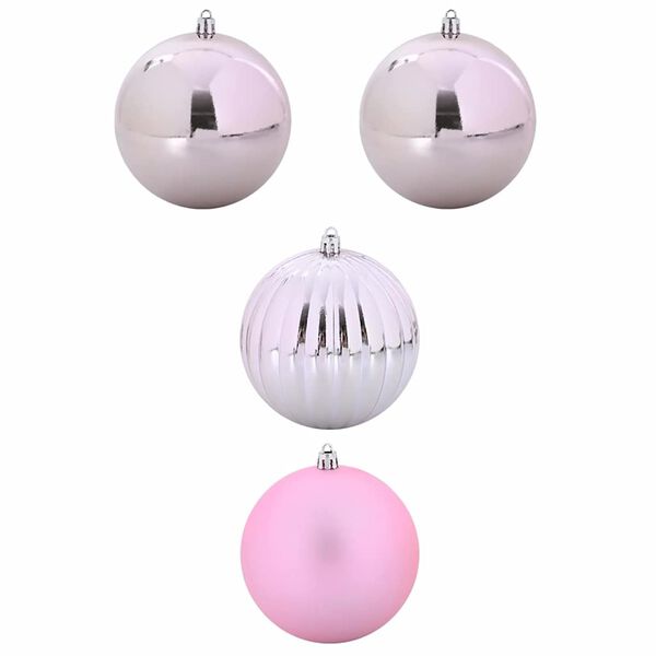 vidaXL Weihnachtskugel-Set 4 pcs Rosa Kunststoff