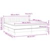 vidaXL Boxspringbett mit Matratze Dunkelgrau 180x220 cm Samt
