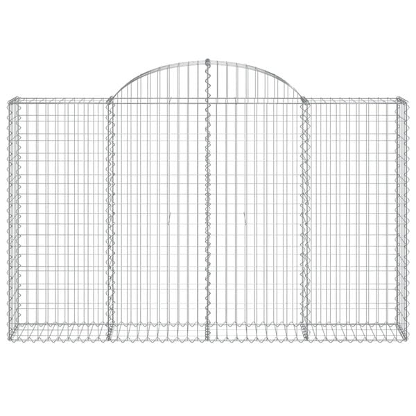 vidaXL Gabionen mit Hochbogen 5 Stk. 200x30x120/140cm Verzinktes Eisen