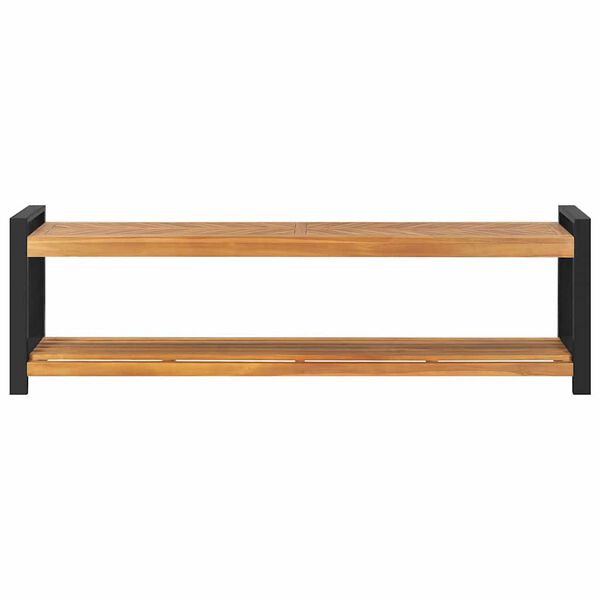 vidaXL Bank mit Speicher Braun 160 x 30 x 50 cm Massivholz Teak