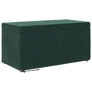vidaXL Hocker Dunkelgr&uuml;n 81 x 41 x 40 cm Samt und Engineering Holz