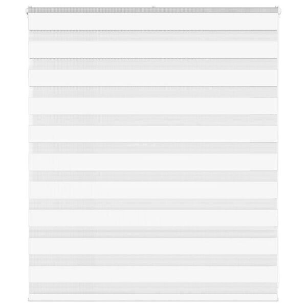 vidaXL Doppelrollo Wei&szlig; 125x100 cm Stoffbreite 120,9 cm Polyester