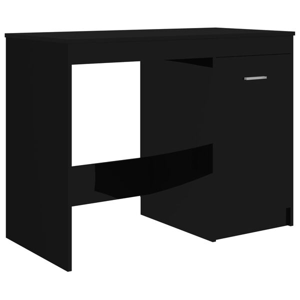 vidaXL Schreibtisch Hochglanz-Schwarz 100x50x76 cm Holzwerkstoff