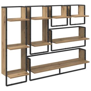 vidaXL Wandregal-Set 6 stk. Artisan-Eiche 100 x 25 x 30 cm