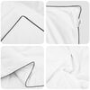 vidaXL Winterbettdecke mit Kissen 3 pcs Wei&szlig; Daunenfeder