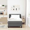 vidaXL Boxspringbett mit Matratze Dunkelgrau 90 x 190 cm Stoff