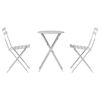 vidaXL Klapp Bistro Set 3 pcs Beige Stahl
