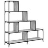 vidaXL B&uuml;cherregal 4 Etagen Grau Sonoma 139x33,5x149 cm Holzwerkstoff