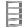 vidaXL B&uuml;cherregal/Raumteiler Betongrau 80x30x135 cm Holzwerkstoff