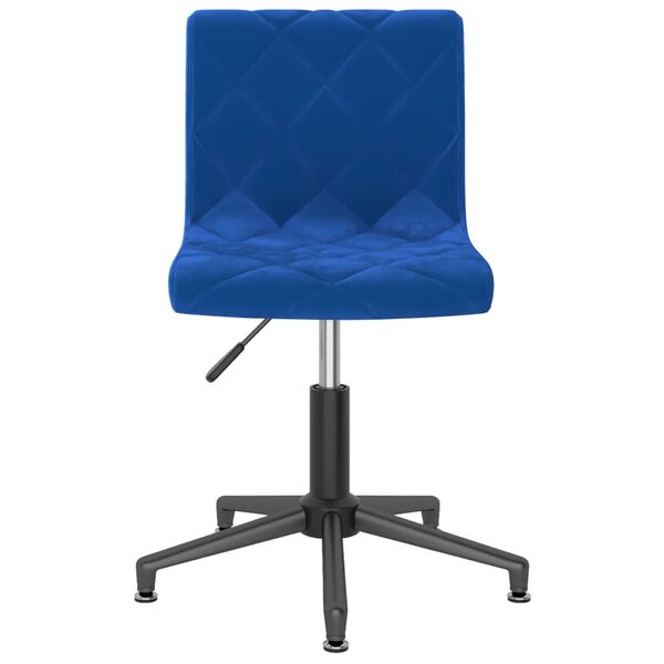 vidaXL Esszimmerst&uuml;hle 4 Stk. Drehbar Blau Samt