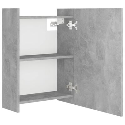 vidaXL Bad-Spiegelschrank Betongrau 62,5x20,5x64 cm Holzwerkstoff