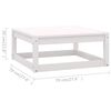 vidaXL 7-tlg. Garten-Lounge-Set Weiß Massivholz Kiefer