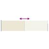 vidaXL Ausziehbare Seitenmarkise 120&times;500 cm Creme