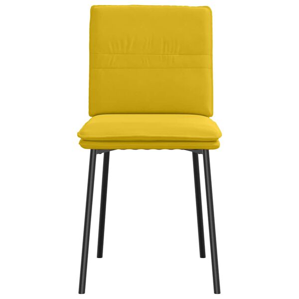 vidaXL Esszimmerst&uuml;hle 2 Stk. Gelb Samt