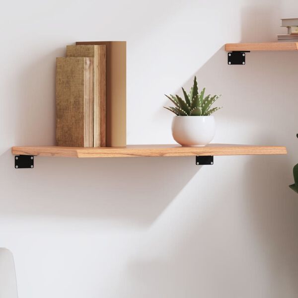 vidaXL Wandregal Hellbraun 60x40x2 cm Massivholz Eiche Behandelt
