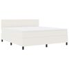 vidaXL Boxspringbett Creme und Wei&szlig; 203 x 180 x 88 cm Cordstoff