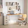 vidaXL Schreibtischplatte Hellbraun 140x50x2,5 cm Massivholz Eiche