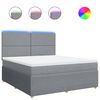 vidaXL Boxspringbett mit Matratze Hellgrau 180x200 cm Stoff