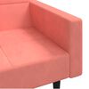 vidaXL Schlafsofa 2-Sitzer mit 2 Kissen Rosa Samt