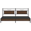 vidaXL Metallbett ohne Matratze Braun Eichen-Optik 193x201 cm