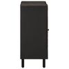vidaXL Beistellschrank Schwarz 90x33x75 cm Massivholz Mango