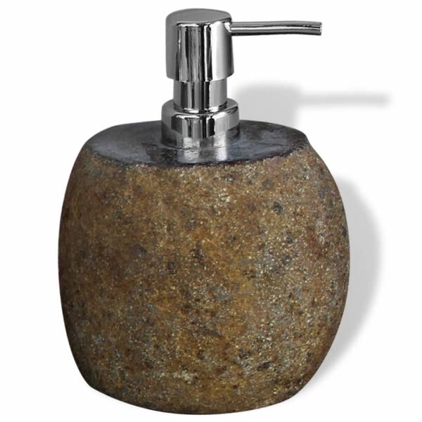 vidaXL Seifenspender Flussstein 16 cm