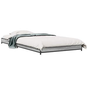 vidaXL Bettrahmen Grau Sonoma 80 x 200 cm Holzwerkstoff