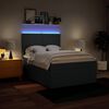 vidaXL Boxspringbett mit Matratze Blau 160x200 cm Stoff