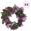 vidaXL Blumengirlanden 6 Stk. Fr&uuml;hlingsrosen Helllila 250 cm