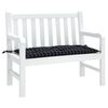 vidaXL Gartenbank-Auflage Schwarz Karomuster 100x50x7 cm Oxford-Gewebe